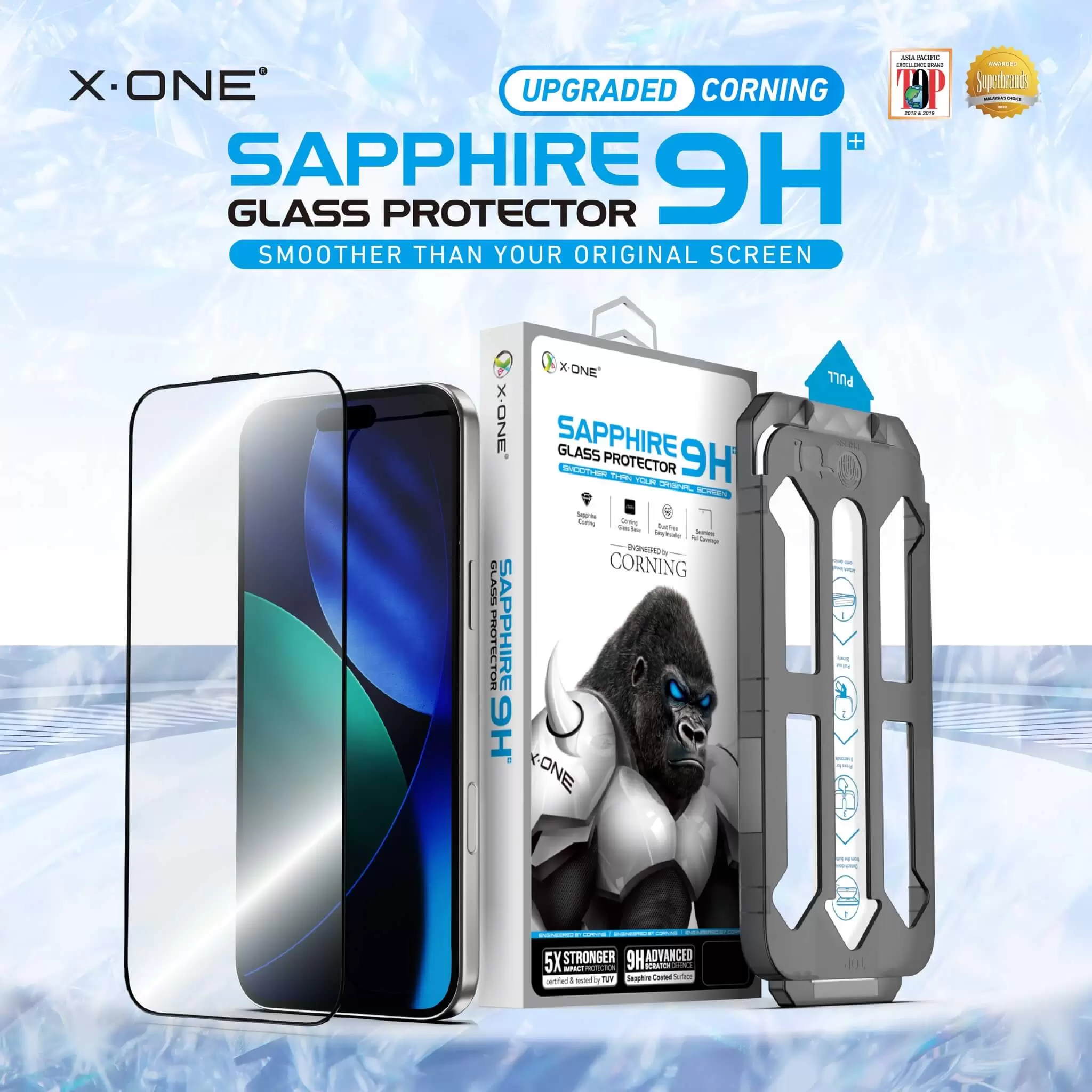 Upgraded Corning 9H Sapphire Glass Screen Protector