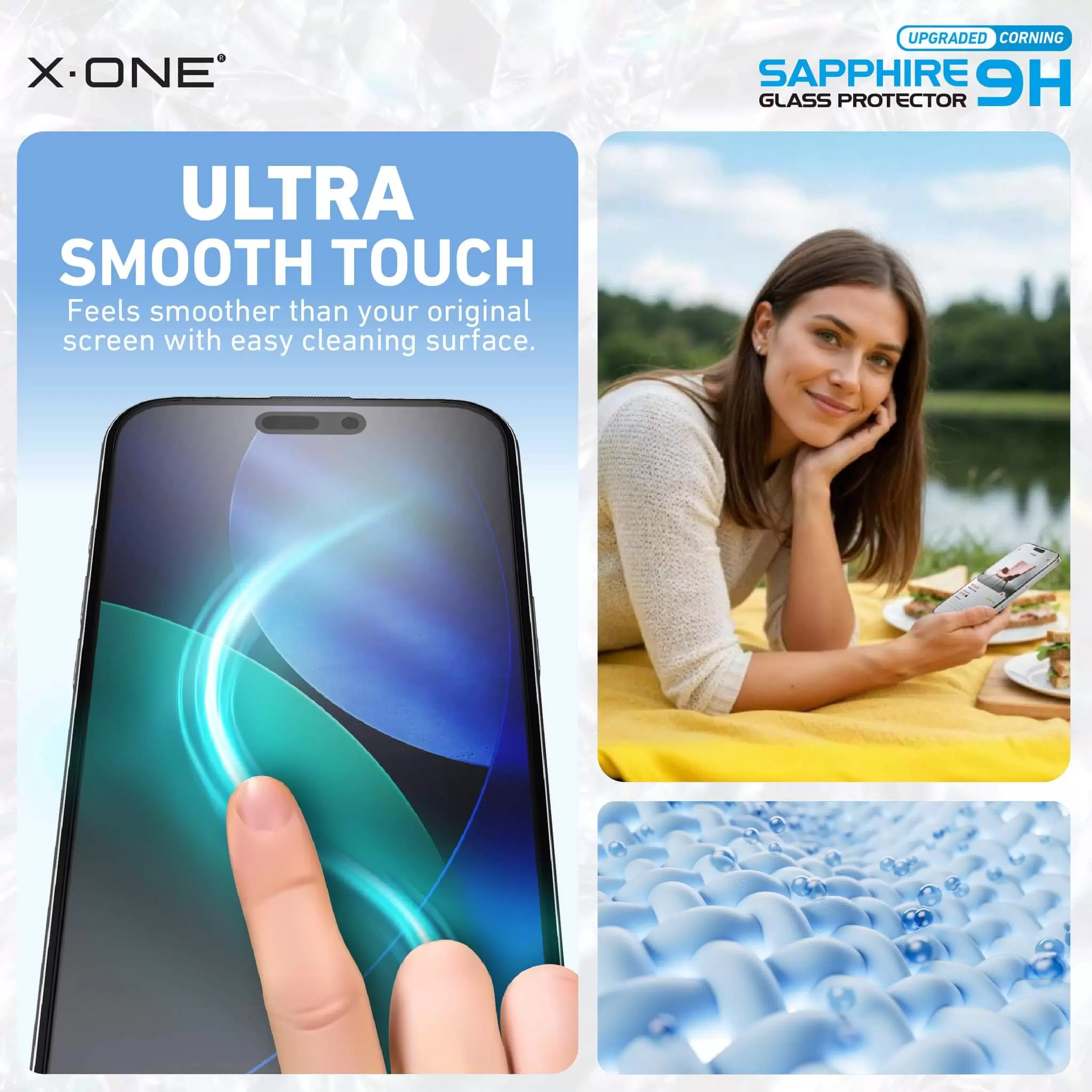 Upgraded Corning 9H Sapphire Glass Screen Protector