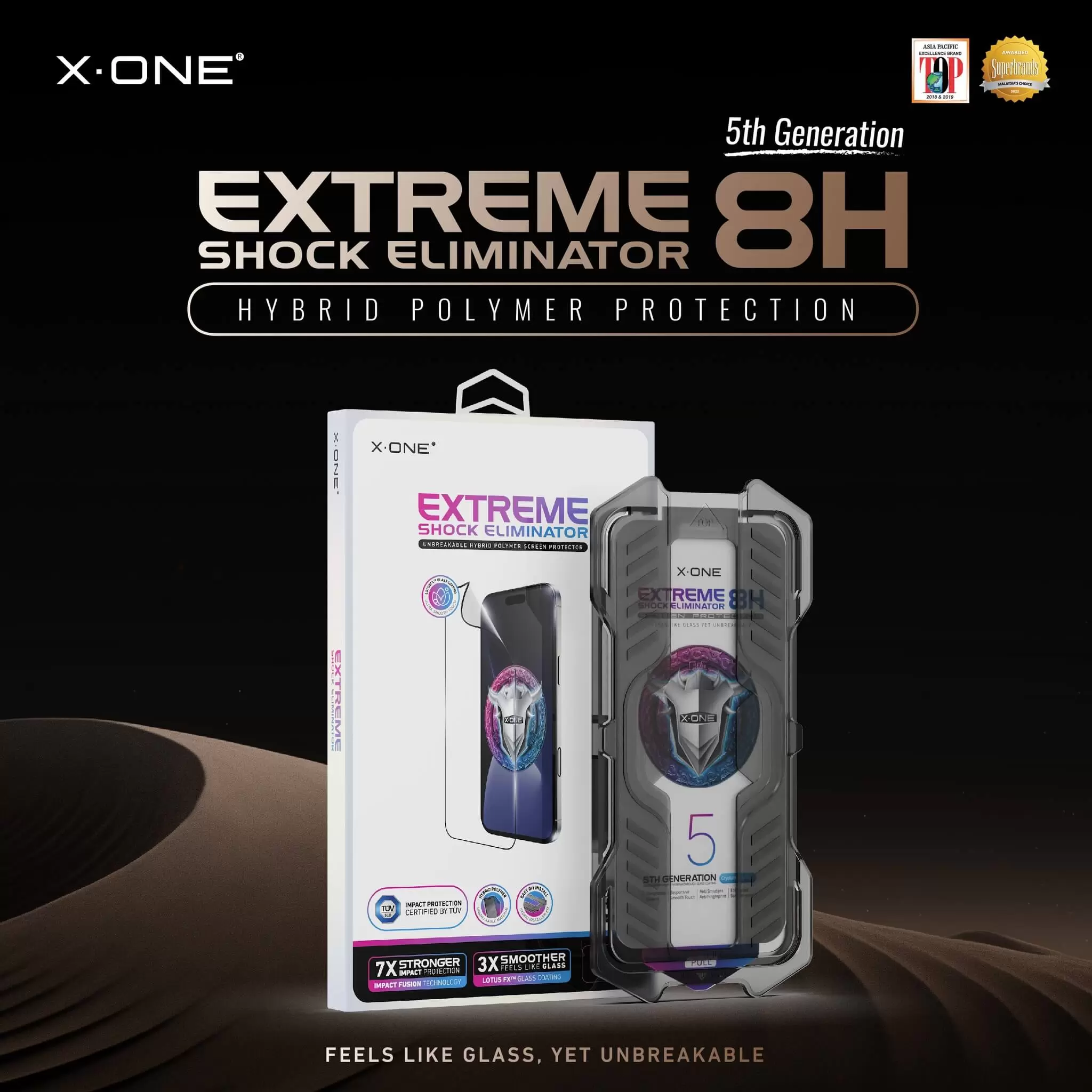Extreme Shock Eliminator 8H with installer kit - Clear HD