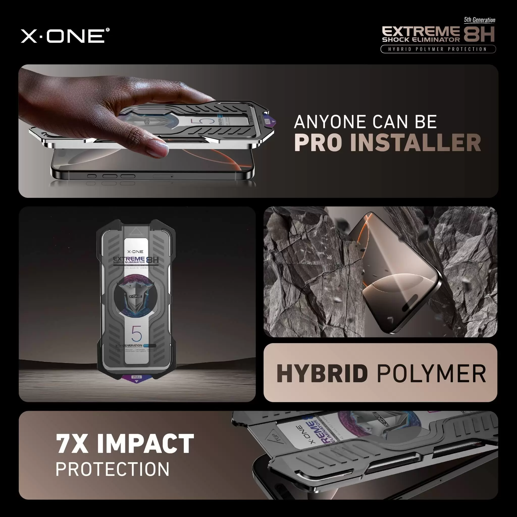 Extreme Shock Eliminator 8H with installer kit - Clear HD