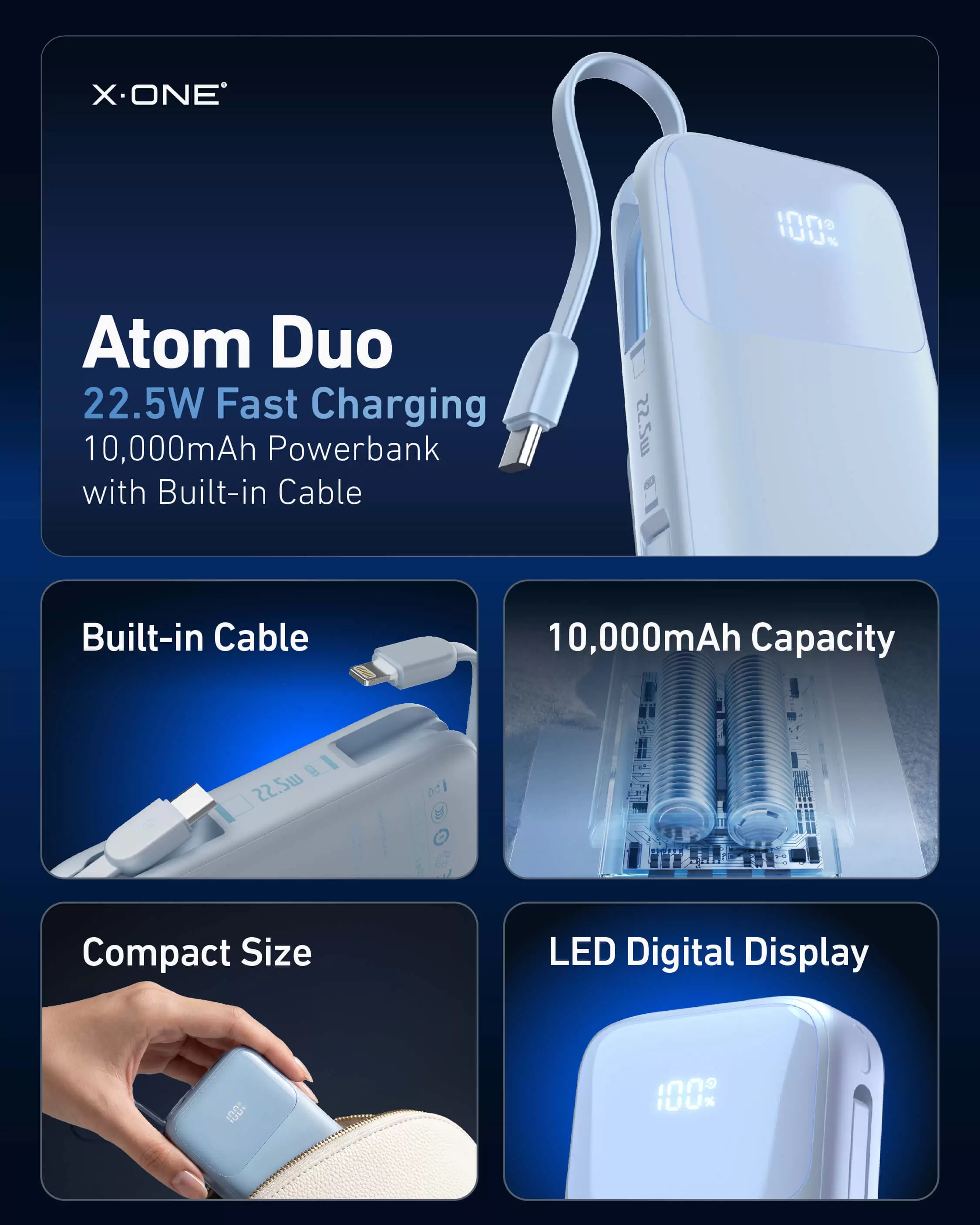 Atom Duo 22.5W 10000mAh Powerbank