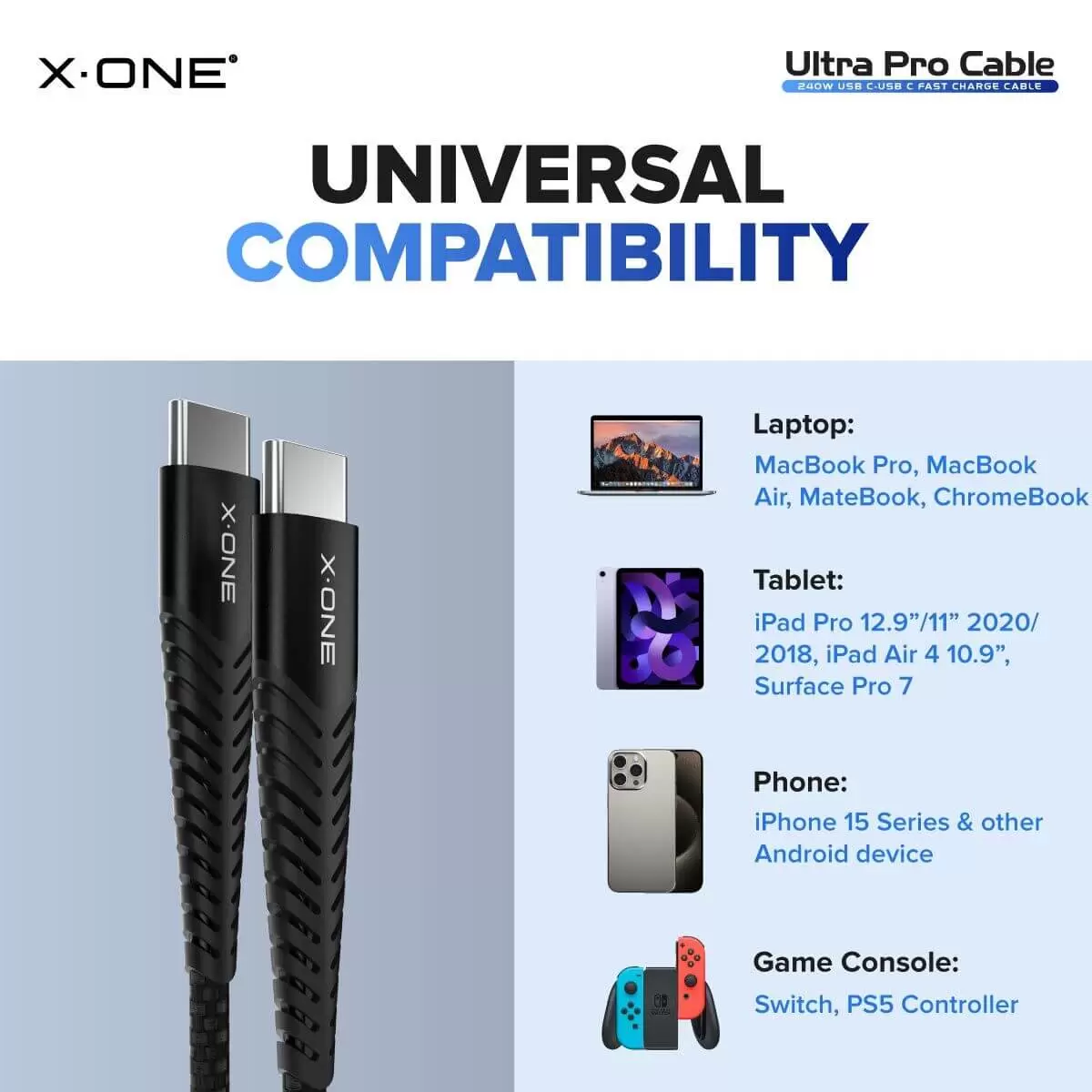 Ultra Pro Cable 240W C to C
