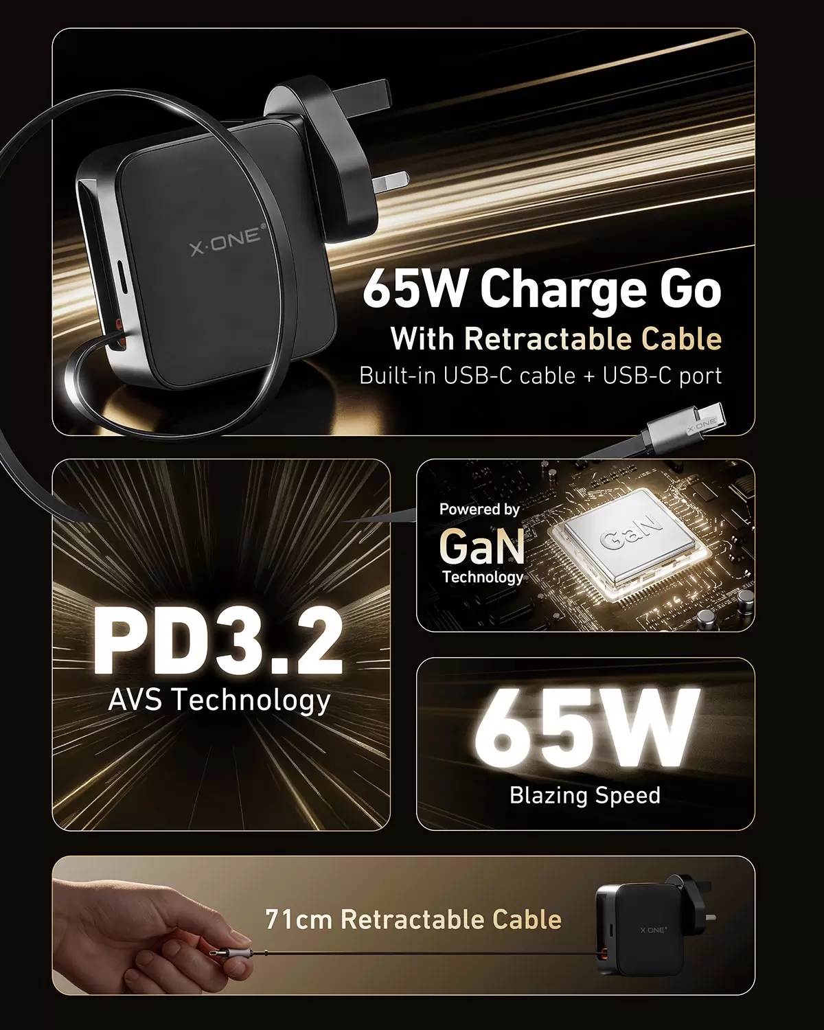 65W Charge Go Retractable