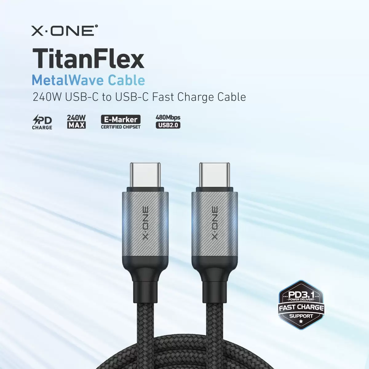 TitanFlex 240W Metal Wave Cable